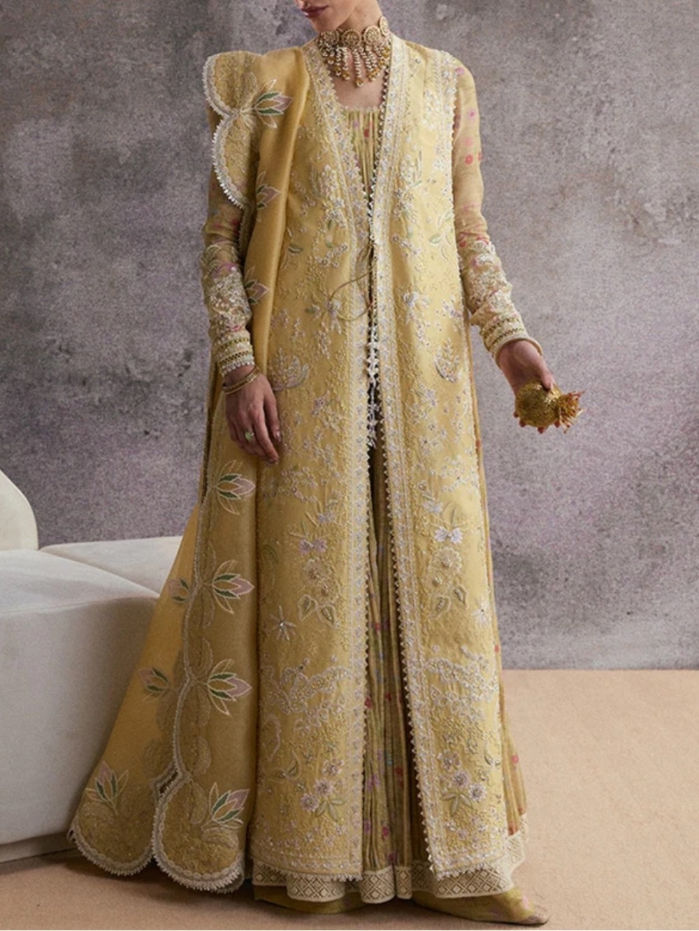Suffuse by Sana Yasir - Urah - Yellow 4 piece outfit - Size Medium - BNWT